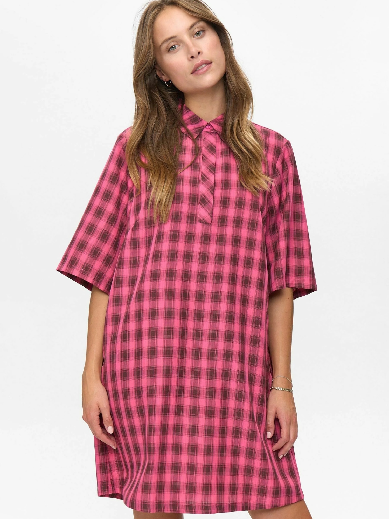 Jerseykleid NÜMPH "Nümph Dress NUELMA", Damen, Gr. XS/S, pink lemonade, Obermaterial: 100% Polyester, Kleider Image