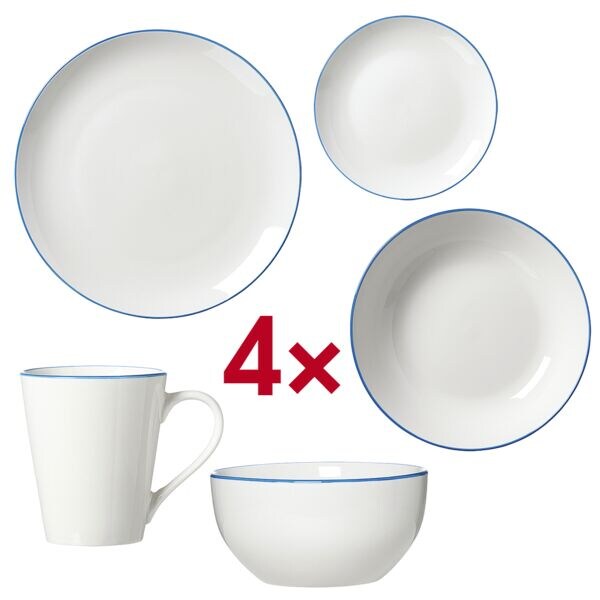 Ritzenhoff & Breker 20-tlg. Geschirr-Set »Adela« blau, 26.5x2.5 cm Image