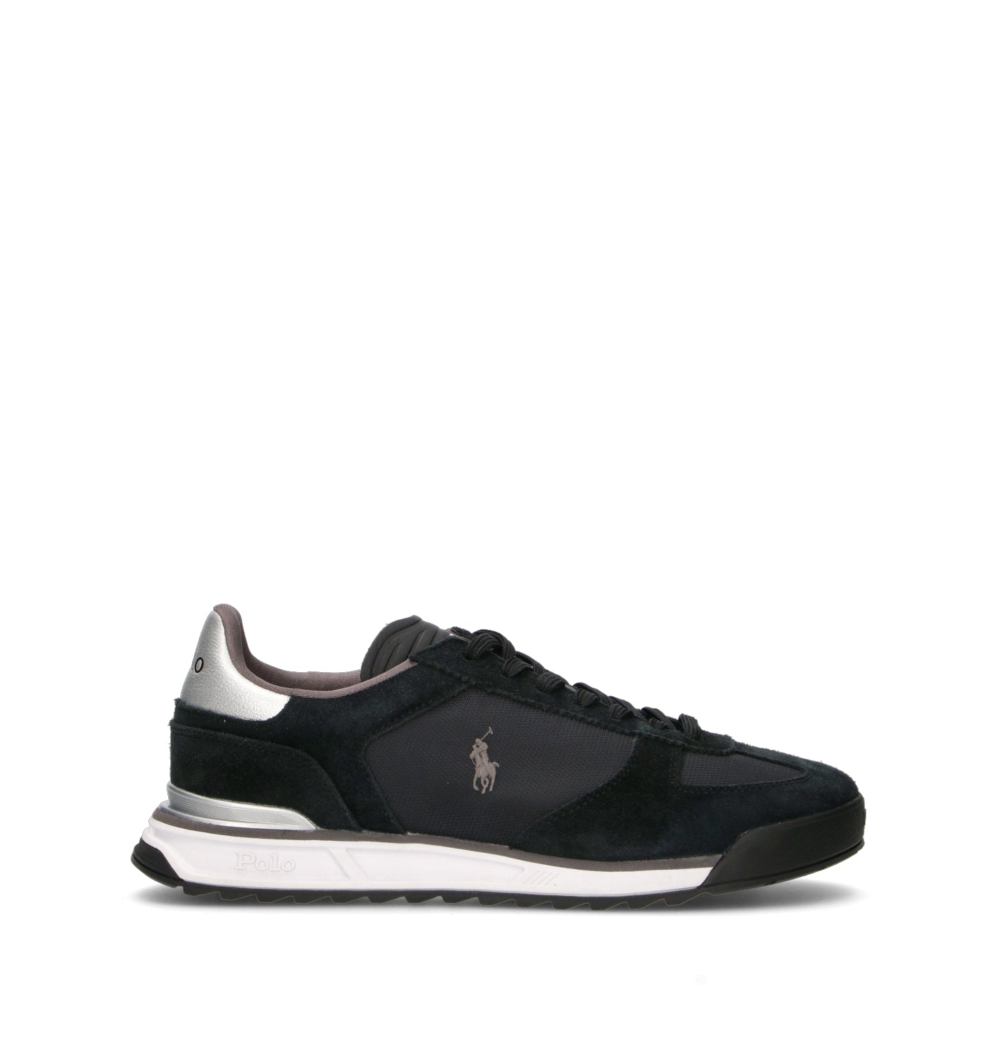POLO SPORT Sneaker uomo nera in suede