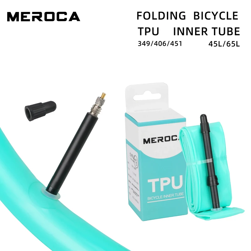 MEROCA Klappbarer Fahrradschlauch Tpu Ultraleicht 349/406/451 Schlauch für Klappfahrrad 20-Zoll-Schlauch Fahrradteile Image
