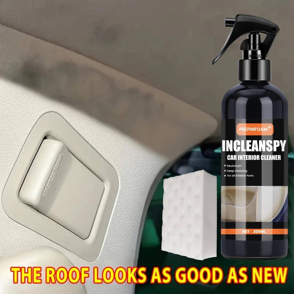 Auto Innenreiniger Spray Deckenreiniger Leder Flanell Gewebter Stoff Wasserfrei Mehrzweck Auto Dash Reinigungsmittel P106 Image