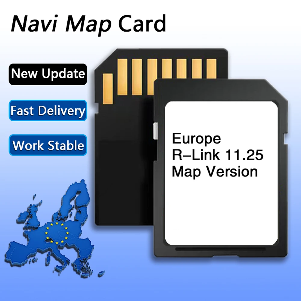 Upgrade-Karte GPS-Straßennavigation Carminat R-Link 11.25 für Renault Megane Laguna Kangoo SD-Karte Auto Sat Nav 16 GB Europa UK Image