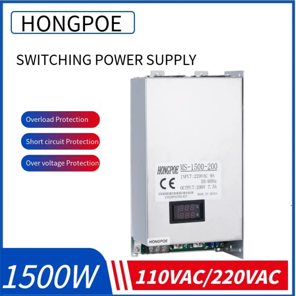 1500W Adjustable Switching Power Supply 0-12V 15V 24V 36V 48V 60V 72V 85V 90V 110V 150V 200V AC 110/220V Dc Industrial LED SMPS
