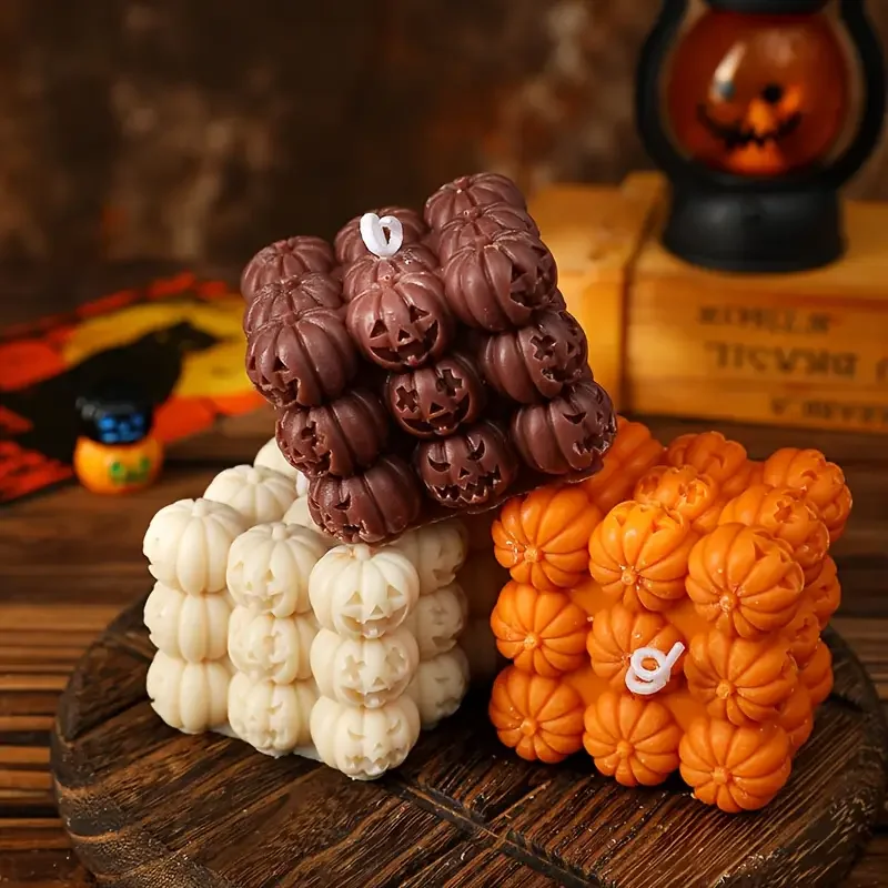 1PC Kürbis Schädel Rose Silikon Form Aromatherapie Kerze DIY Handgemachte Kerze Form Hause Dekoration Halloween Werkzeuge Liefert Image