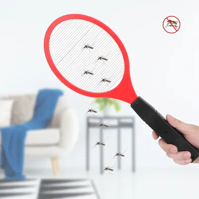Bug Racket Electric Bug Swatter Cordless Battery Power Electric Fly Mosquito Swatter Bug Racket Insects Killer