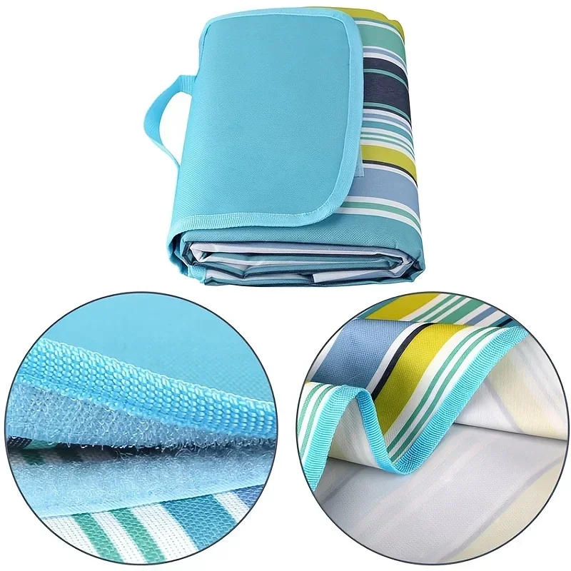 Tappetino da campeggio impermeabile per esterni Coperta da spiaggia portatile a prova di sabbia Tappetini leggeri pieghevoli per tappetino da picnic per parchi da spiaggia da campeggio