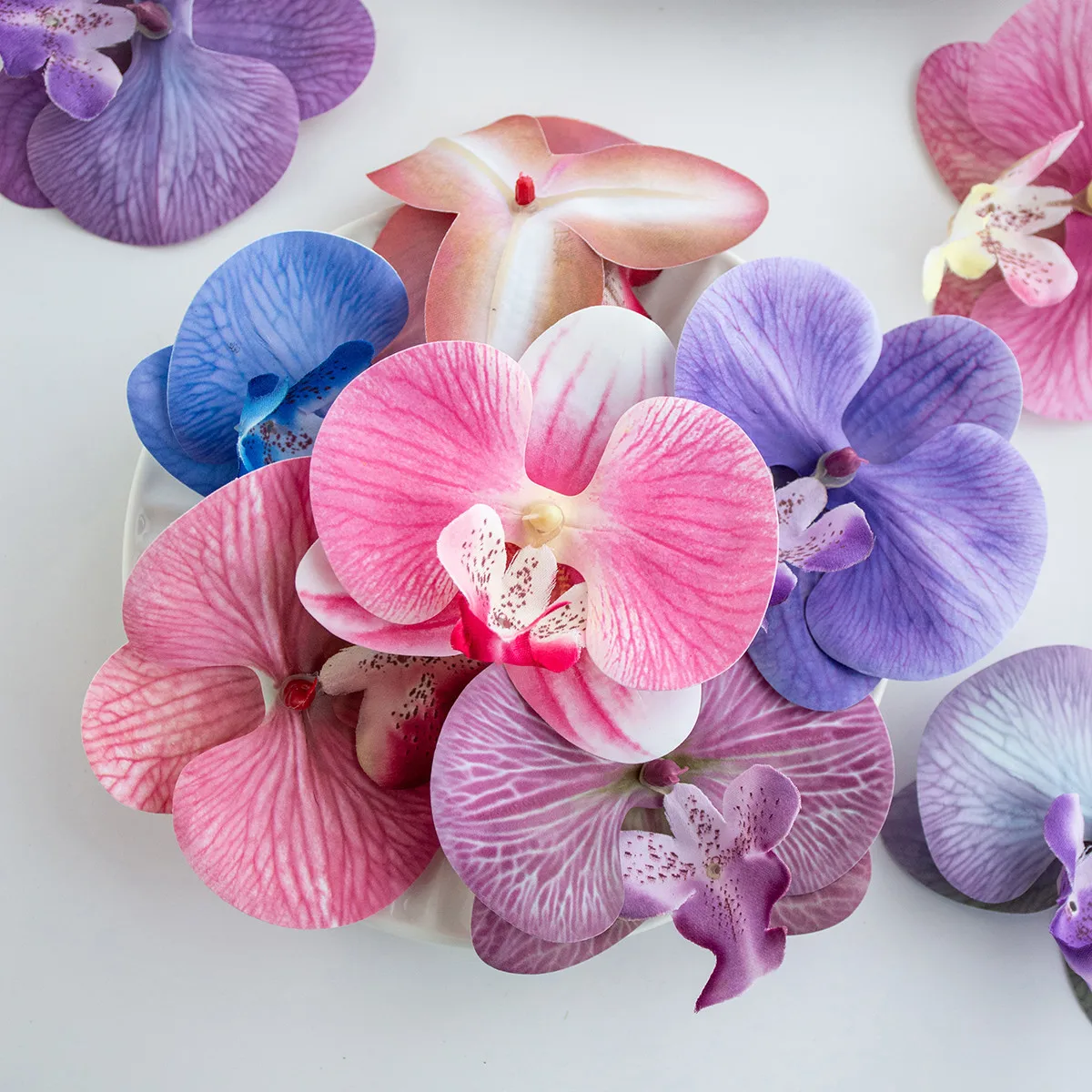 Künstliche Blumen Thai Schmetterling Orchidee Heißer Verkauf Artikel Festival Hochzeit Kranz Braut Kopfbedeckung Haar Diy Geschenk Dekor Zubehör Image