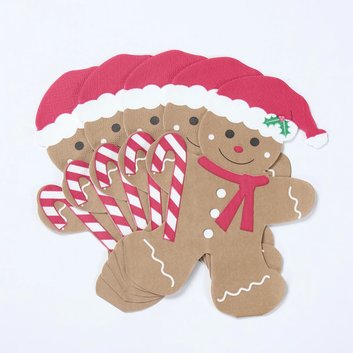 20 stücke Lebkuchenmann Papier Servietten Weihnachten Party Einweg Tissue 2025 Weihnachten Hause Tisch Dekoration Lieferungen Neue Jahr 2026 Image