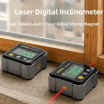 Four Sided Display Angle Gauge Magnetic Suction Accurate Angle Gauge 360 Degree Digital Display Tilt Angle Box