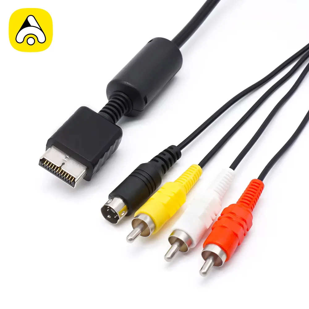 Cavo audio video 2 in 1 da 1,8 m, cavo S-Video AV per PS2, cavo S-Video per Playstation 3, cavo composito AV a RCA per PS2