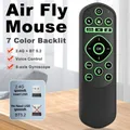 Telecomando vocale wireless Air Mouse retroilluminato a 7 colori Mini tastiera 2.4G BT Ricaricabile IR Learning per Android Smart TV Box