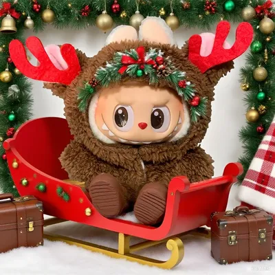 Labubu Accessories Clothes Suitable for V1 V2 V3 Labubu Christmas Deer Set Labubu Red clothing Christmas Fashion Gift