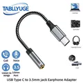 Adattatore per auricolari USB tipo C a jack da 3,5 mm Cavo convertitore audio Aux jack USB-C da 3,5 mm per cuffie Altoparlante Stereo per auto