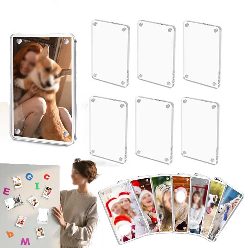 1/3/4 zoll Acryl Foto Rahmen Acryl Kühlschrank Bilderrahmen Mehrzweck Bilderrahmen Für Haushalt Dekoration halter