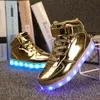 Designer Herren Glowing Gold Sneakers Glitzer Skateboard Schuhe Herren Straße Leuchtende Sneakers Herren Glänzender Spiegel Luxusschuhe Unisex