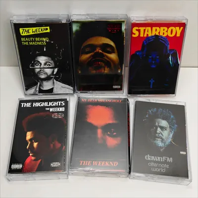 R&B The Weeknd Starboy Music Tape My Dear Melancholy Album Beauty Behind the Madness 6pcs Cassettes Cosplay Soundtracks Box Set