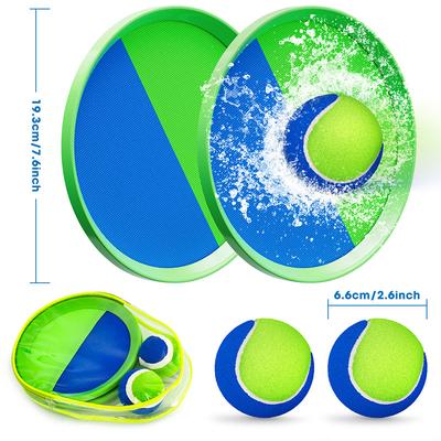 Toss and Catch Paddle Ball Game Outdoor Beach Pool Sand Toys Outside Lawn Yard Games for 3-2 Years Old Girls Boys Toys Birthday Gift (2 Paddles 2 Balls)