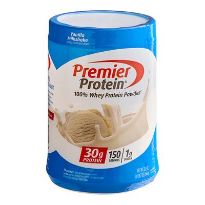 Premier Protein Vanilla Milkshake Protein Powder 23.3 oz. - 3/Case