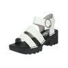 Riemchensandale FLY LONDON "Fly London Sandalen Leder", Damen, Gr. 39, weiß, Leder, casual, Schuhe