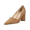 Pumps HÖGL "Högl Pumps Veloursleder", Damen, Gr. 42, braun (nougat), Veloursleder, casual, Schuhe