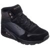 Keilsneaker SKECHERS "UNO-STACRE SHINE", Damen, Gr. 42, schwarz, Veloursleder, Lederimitat, Textil, casual, Schuhe, High Top Sneaker, Schnürboots mit Luftkammern Sohle