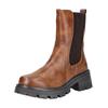 Stiefelette MUSTANG SHOES "Mustang Shoes Stiefelette Lederimitat/Textil", Damen, Gr. 37, braun (cognac), Lederimitat, Textil, casual, Schuhe