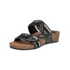 Pantolette LAZAMANI "Lazamani Pantoletten Leder", Damen, Gr. 42, schwarz, Leder, casual, Schuhe