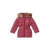 Steppjacke S.OLIVER JUNIOR, Mädchen, Gr. 92, lila (berry), Web, Obermaterial: 100% Polyester. Futter: 100% Polyester, unifarben, casual, regular fit ca. Mitte Oberschenkel, Rundhals, Langarm, Jacken, mit Glitzergürtel und abnehmbarer Kapuze