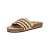 Pantolette LAZAMANI "Lazamani Pantoletten Leder", Damen, Gr. 36, braun, Leder, casual, Schuhe