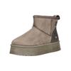 Stiefelette MUSTANG SHOES "Mustang Shoes Stiefelette Veloursleder/Textil", Damen, Gr. 38, grau (lava), Veloursleder, Textil, casual, Schuhe