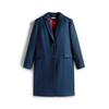 Langmantel TOMMY HILFIGER CURVE "CRV CLASSIC SB WOOL REG COAT", Damen, Gr. 46, blau (schwarz night navy), Web, Obermaterial: 72% Wolle, 25% Polyamid, 3% Kaschmir, unifarben, casual, knieumspielend, V-Ausschnitt, Langarm, Mäntel, in großen Größen,...