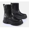 Bikerboots BUFFALO "Aspha Bootie Zip", Damen, Gr. 38, schwarz, Lederimitat, modisch, Schuhe, Plateauboots, Stiefelette mit Memory Foam Innensohle