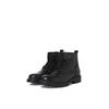 Schnürboots JACK & JONES "JFWTREMOR", Herren, Gr. 45, grau (anthrazit), Leder, casual, Schuhe, mit Innenreißverschluss