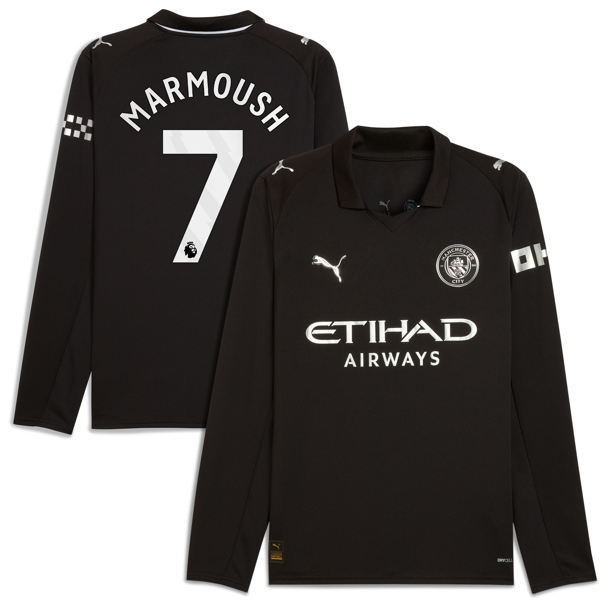 Manchester City PUMA Auswärtstrikot 2025-26 - Langarm mit Aufdruck Marmoush 7 Image