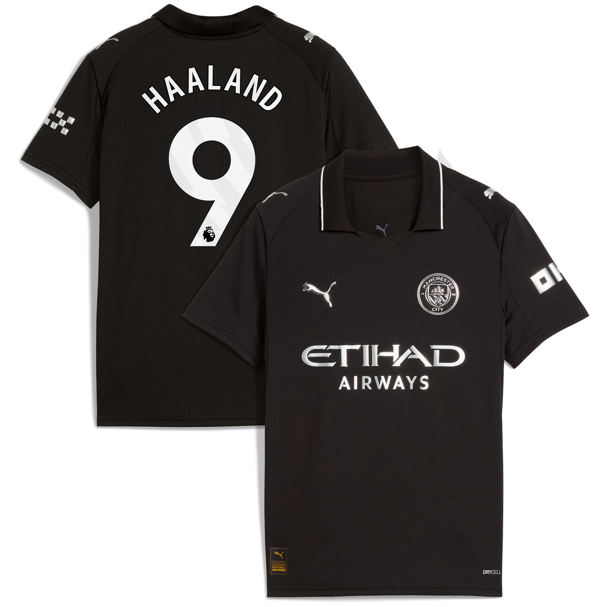 Manchester City PUMA Auswärtstrikot 2025-26 - Kinder mit Aufdruck Haaland 9 Image