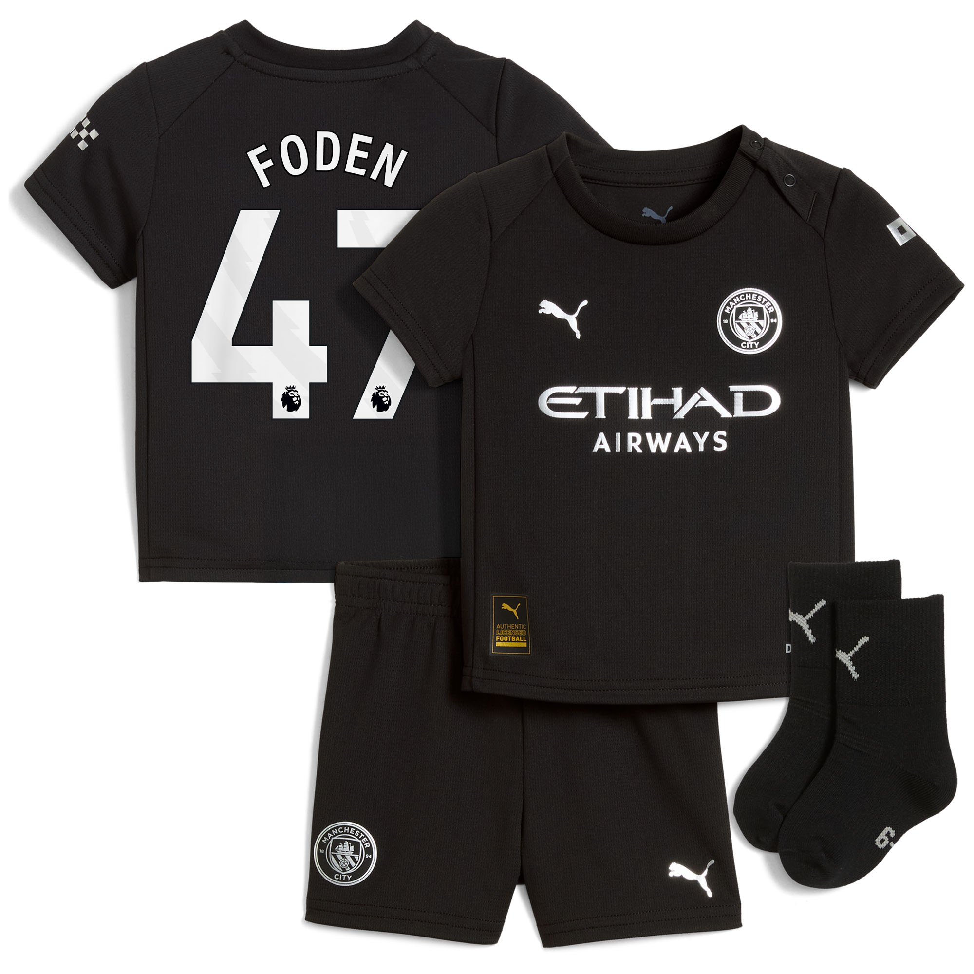 Manchester City PUMA Mini-Kit Auswärts 2025-26 - Baby mit Aufdruck Foden 47 Image