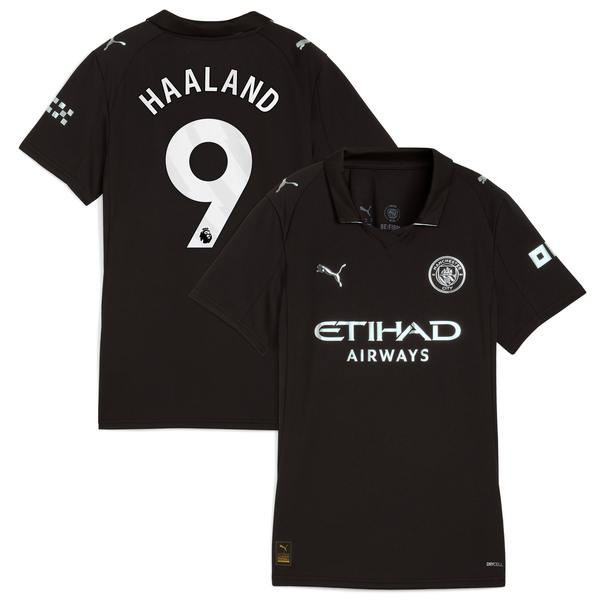 Manchester City PUMA Auswärtstrikot 2025-26 - Damen mit Aufdruck Haaland 9 Image