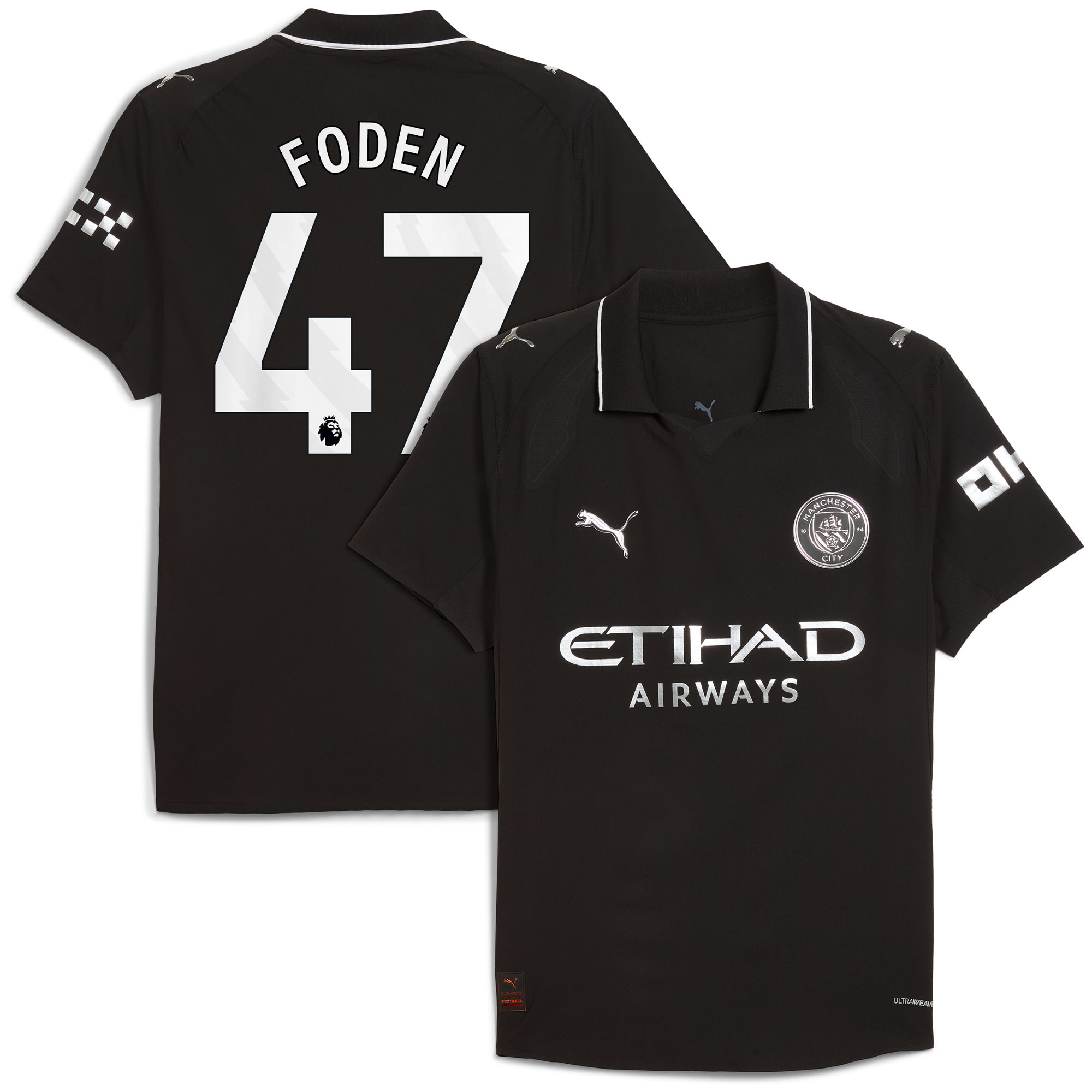 Manchester City PUMA Authentic Auswärtstrikot 2025-26 mit Aufdruck Foden 47 Image