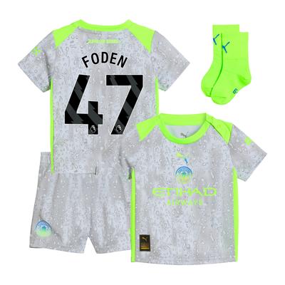 Manchester City PUMA Mini-Ausweichausrüstung 2025-26 - Baby mit Aufdruck Foden 47 Image