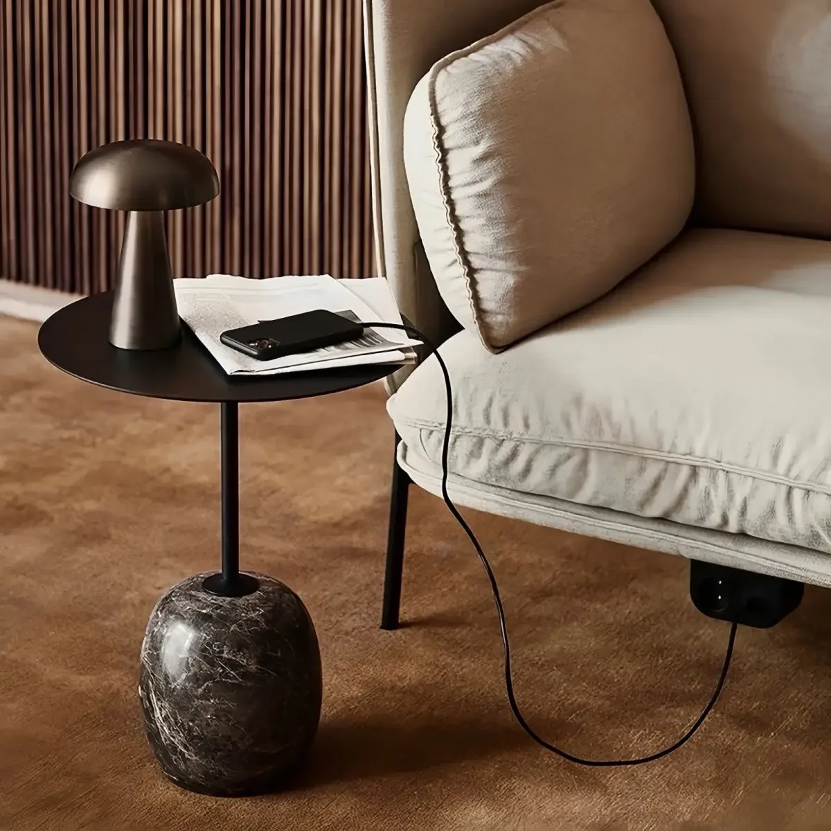 Table basse en marbre nordique, salon, canapé, Table d