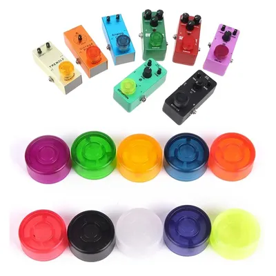 10PCS Fußschalter Topper Gitarre Pedal Topper Multi Farbe Pedal Taste Kappen Gitarre Pedal Stomp Knöpfe für Gitarre Pedal Bord