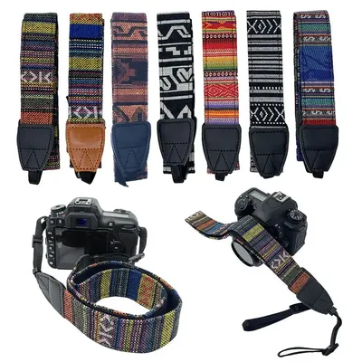 Einstellbare Kamera Strap Gürtel PU Leder Retro Ethnischen Stil Kamera Schulter Gürtel Neck Strap für Für Nikon Kamera Für Sony Kamera