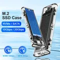 Custodia M.2 SATA NVMe Custodia SSD esterna NGFF da 10 Gbps Tipo C Copertura disco rigido USB PCI-E M2 Scatola di immagazzinaggio trasparente Casa