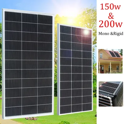 Photovoltaik Panel starr 200w 150w 80w Solarpanel gehärtetes Glas 12v Batterieladegerät monokristallines Camper zu Hause RV Boot Dach im Freien Generator EU Lager DHL Versand
