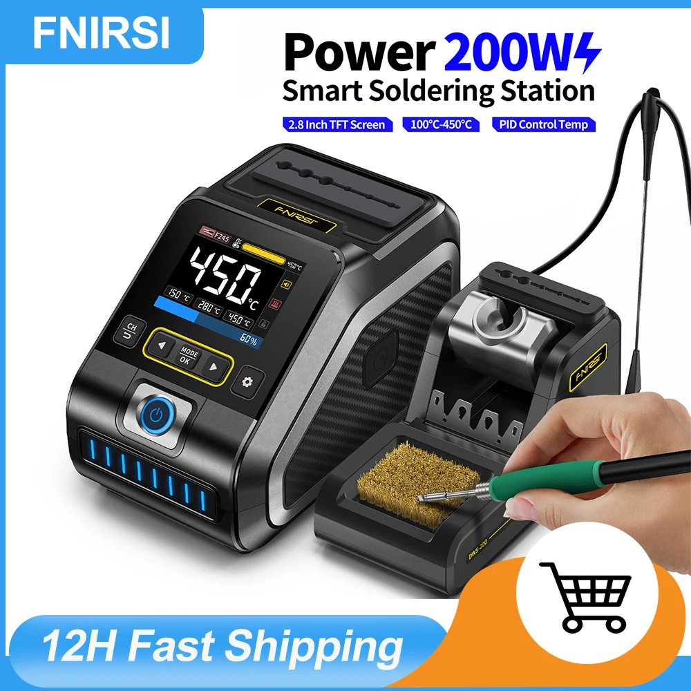 FNIRSI DWS-200 200W Repaid Heizung Lötkolbenstation Kompatibel mit C210 Lötkolbengriff Elektronische Schweiß-Nacharbeitsstation Image