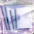 1 PC A5/B5 Quaderno a fogli mobili staccabile con clip a tre fori da 38 fogli con alto valore estetico, taccuino per studenti