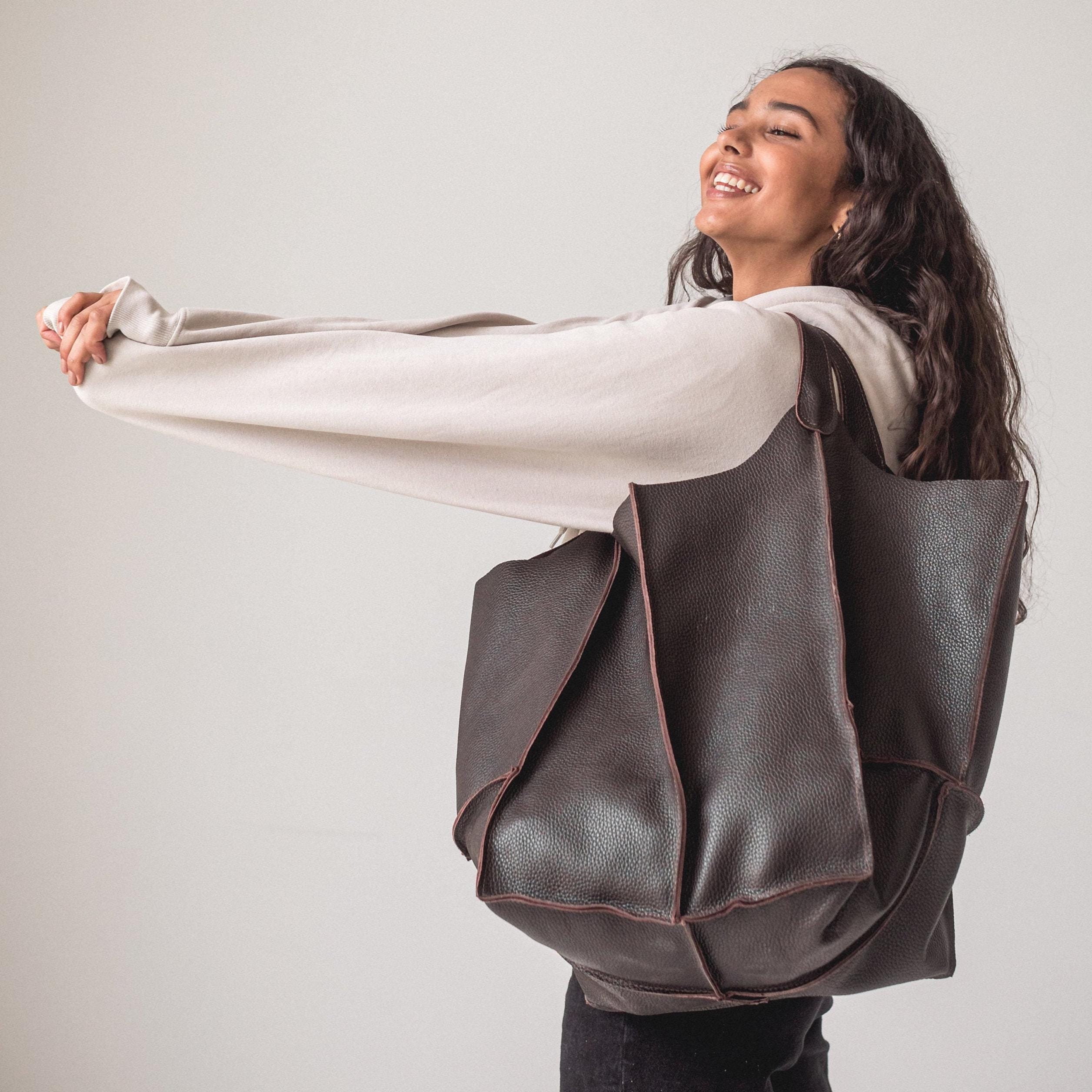 Borsa hobo grande e morbida in pelle ~ Borsa a tracolla in pelle oversize ~ Borsa shopper in pelle morbida ~ Borsa a mano in pelle da donna personaliz