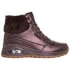 Winterboots SKECHERS "UNO RUGGED - GALACTIC HEIGHTS", Damen, Gr. 35, lila (aubergine), Lederimitat, metallic, elegant, Schuhe, Schnürboots, Sneaker mit Keilabsatz