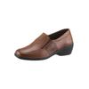 Slipper CASUAL LOOKS, Damen, Gr. 42, braun (cognac), Glattleder, feminin, Schuhe Slipper