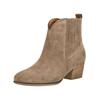 Stiefelette GABOR COMFORT "Gabor Comfort Stiefelette Veloursleder", Damen, Gr. 36, beige, Veloursleder, casual, Schuhe
